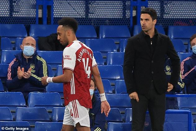 Aubameyang left Arsenal after being frozen out of the squad by manager Mikel Arteta